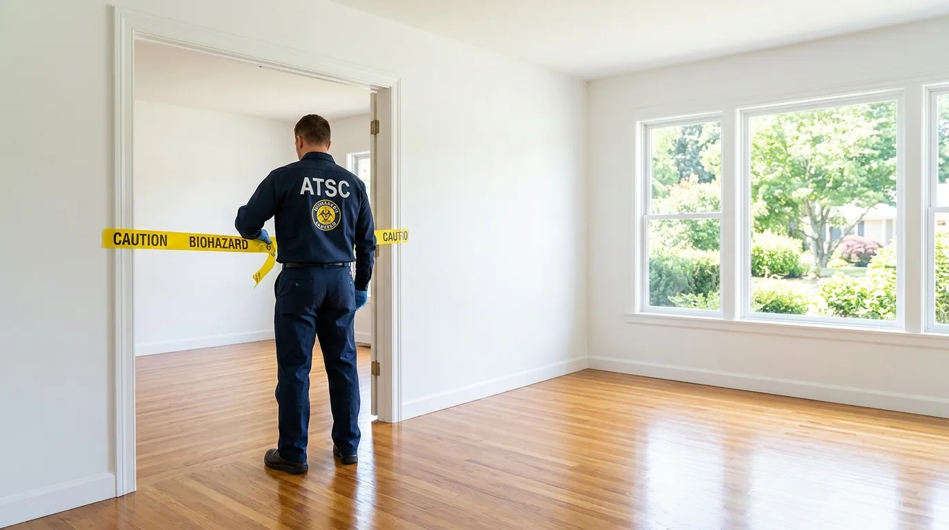 Certified biohazard cleanup crew performing Crime Scene Cleanup in Dinuba